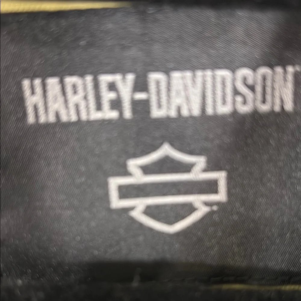 Harley-Davidson Olive Green Moto Jacket Lightweight Zip Front Logo Women’s - Picture 4 of 14